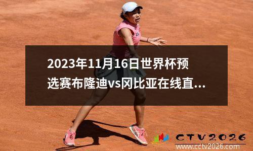 2023年11月16日世界杯预选赛布隆迪vs冈比亚在线直播