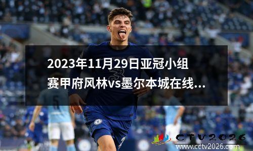 2023年11月29日亚冠小组赛甲府风林vs墨尔本城在线直播