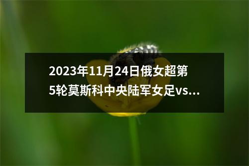 2023年11月24日俄女超第5轮莫斯科中央陆军女足vs圣彼得堡泽尼特女足在线直播