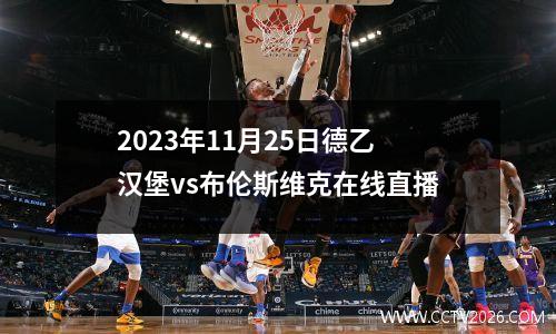 2023年11月25日德乙汉堡vs布伦斯维克在线直播