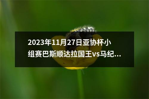 2023年11月27日亚协杯小组赛巴斯顺达拉国王vs马纪亚SRC在线直播