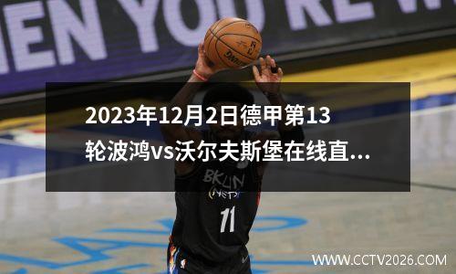 2023年12月2日德甲第13轮波鸿vs沃尔夫斯堡在线直播