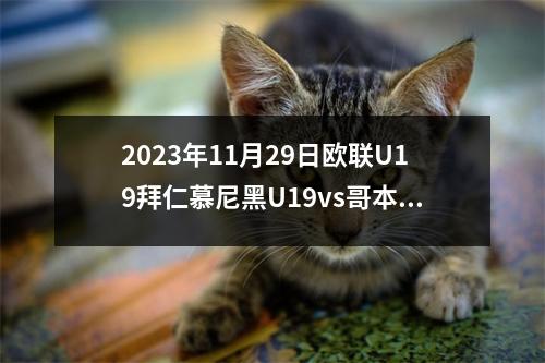 2023年11月29日欧联U19拜仁慕尼黑U19vs哥本哈根U19在线直播