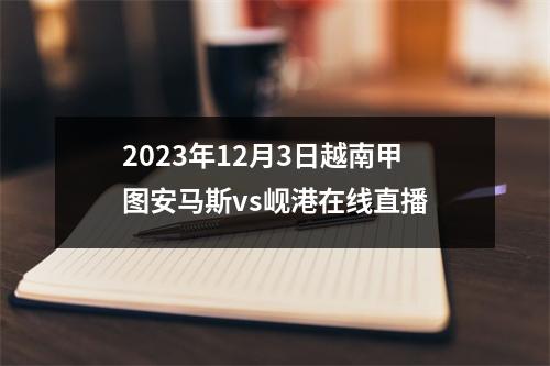 2023年12月3日越南甲图安马斯vs岘港在线直播
