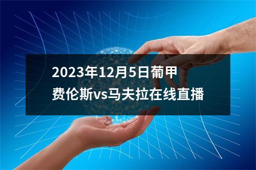 2023年12月5日葡甲费伦斯vs马夫拉在线直播