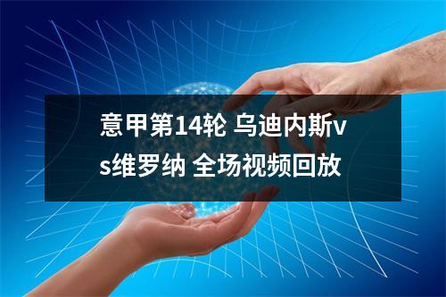 意甲第14轮 乌迪内斯vs维罗纳 全场视频回放