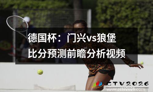 德国杯：门兴vs狼堡比分预测前瞻分析视频