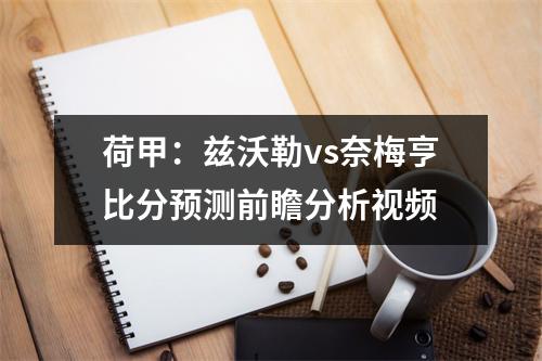 荷甲：兹沃勒vs奈梅亨比分预测前瞻分析视频