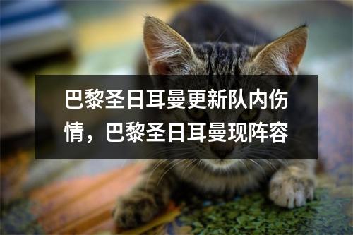 巴黎圣日耳曼更新队内伤情，巴黎圣日耳曼现阵容