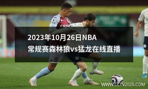 2023年10月26日NBA常规赛森林狼vs猛龙在线直播