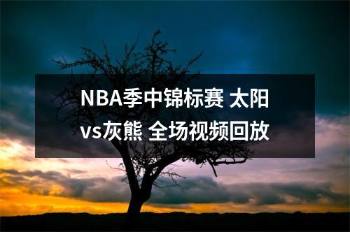 NBA季中锦标赛 太阳vs灰熊 全场视频回放