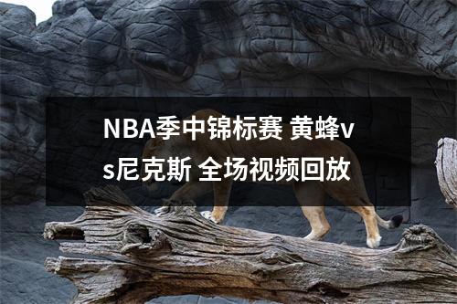 NBA季中锦标赛 黄蜂vs尼克斯 全场视频回放