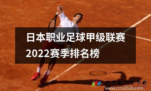 日本职业足球甲级联赛2022赛季排名榜