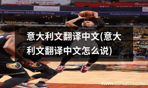 意大利文翻译中文(意大利文翻译中文怎么说)