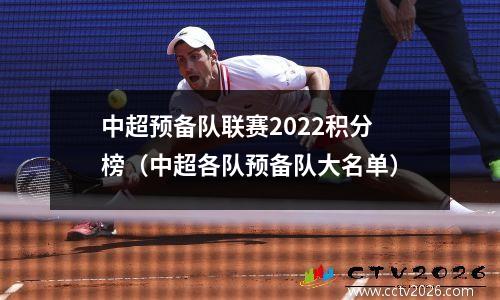 中超预备队联赛2022积分榜（中超各队预备队大名单）