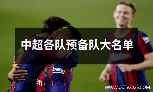 中超各队预备队大名单