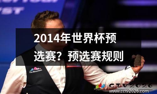 2014年世界杯预选赛？预选赛规则
