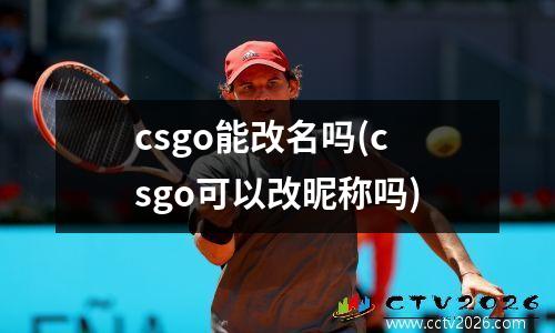 csgo能改名吗(csgo可以改昵称吗)
