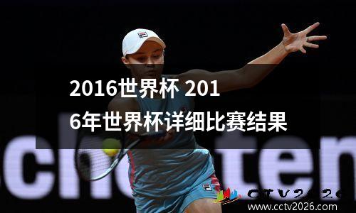 2016世界杯 2016年世界杯详细比赛结果