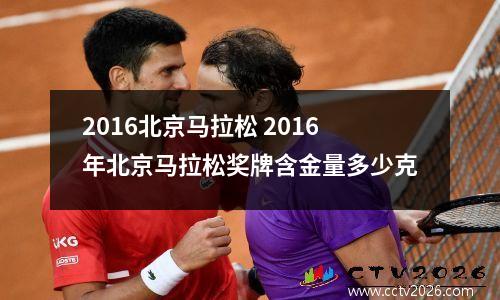 2016北京马拉松 2016年北京马拉松奖牌含金量多少克