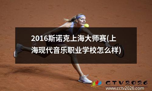2016斯诺克上海大师赛(上海现代音乐职业学校怎么样)
