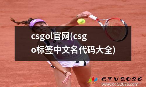 csgol官网(csgo标签中文名代码大全)
