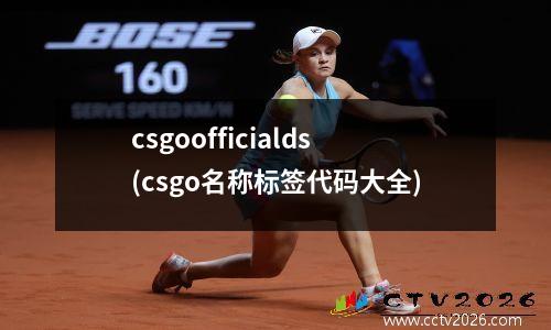 csgoofficialds(csgo名称标签代码大全)