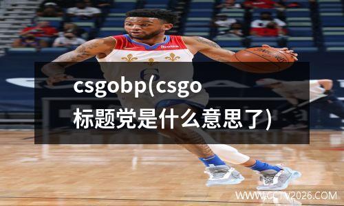 csgobp(csgo标题党是什么意思了)