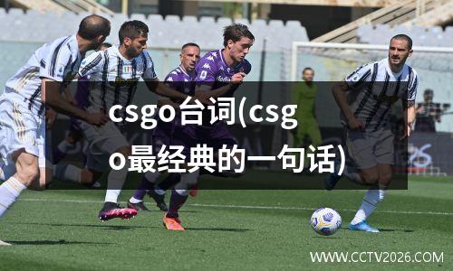 csgo台词(csgo最经典的一句话)