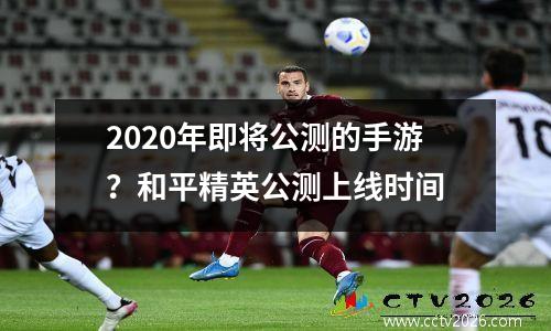 2020年即将公测的手游？和平精英公测上线时间