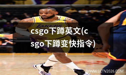 csgo下蹲英文(csgo下蹲变快指令)