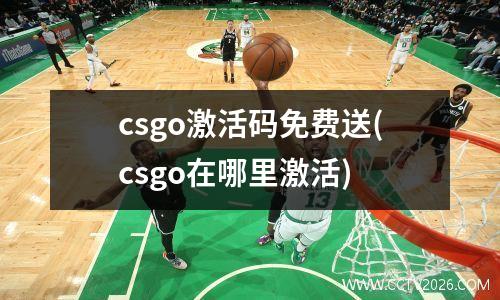 csgo激活码免费送(csgo在哪里激活)