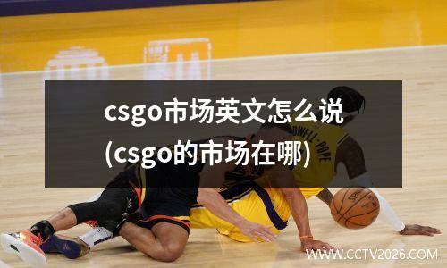 csgo市场英文怎么说(csgo的市场在哪)
