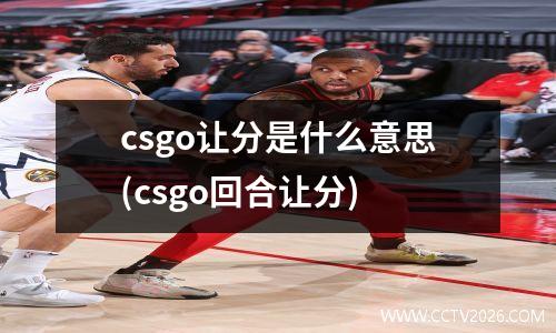 csgo让分是什么意思(csgo回合让分)