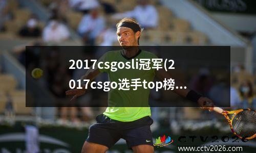 2017csgosli冠军(2017csgo选手top榜)