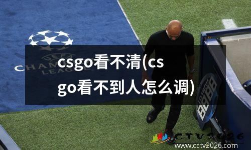 csgo看不清(csgo看不到人怎么调)