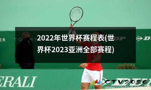 2022年世界杯赛程表(世界杯2023亚洲全部赛程)