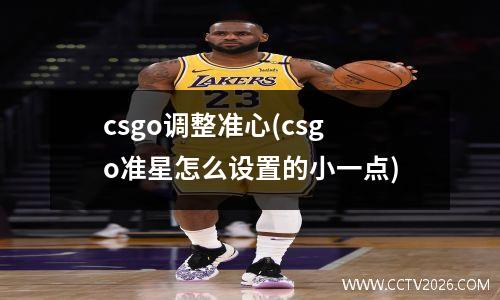 csgo调整准心(csgo准星怎么设置的小一点)