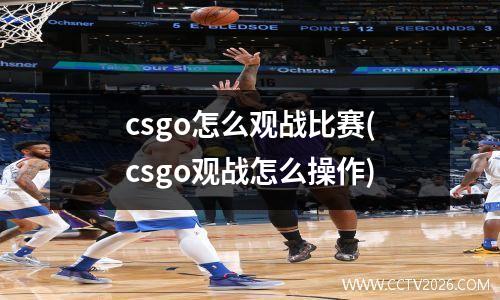 csgo怎么观战比赛(csgo观战怎么操作)