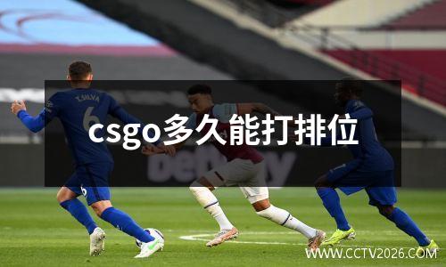 csgo多久能打排位