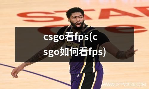 csgo看fps(csgo如何看fps)