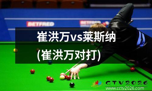 崔洪万vs莱斯纳(崔洪万对打)