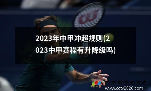 2023年中甲冲超规则(2023中甲赛程有升降级吗)