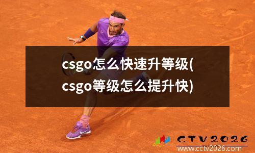csgo怎么快速升等级(csgo等级怎么提升快)