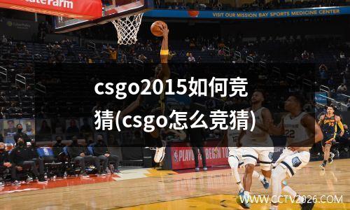 csgo2015如何竞猜(csgo怎么竞猜)