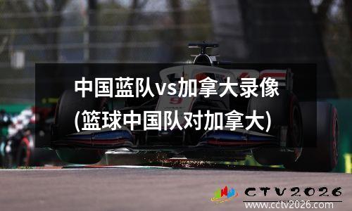 中国蓝队vs加拿大录像(篮球中国队对加拿大)