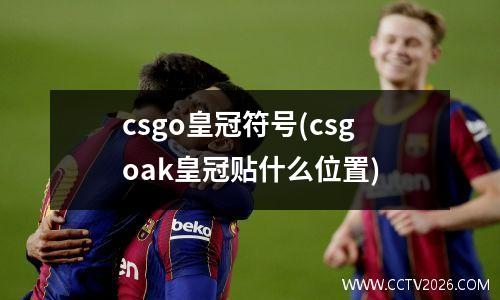 csgo皇冠符号(csgoak皇冠贴什么位置)