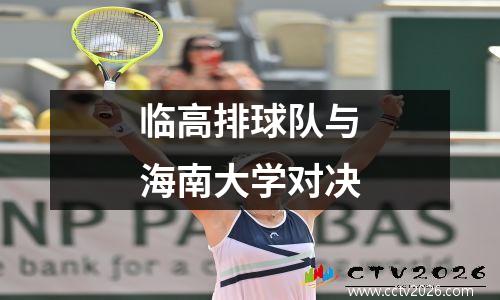临高排球队与海南大学对决