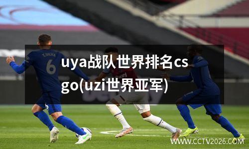 uya战队世界排名csgo(uzi世界亚军)