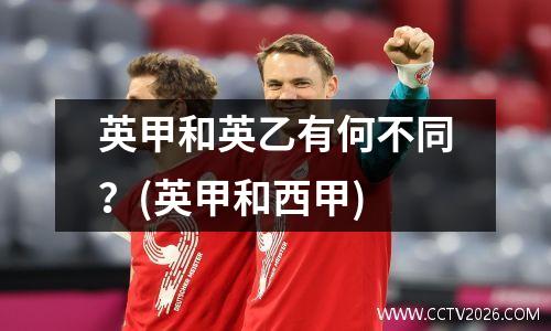 英甲和英乙有何不同？(英甲和西甲)